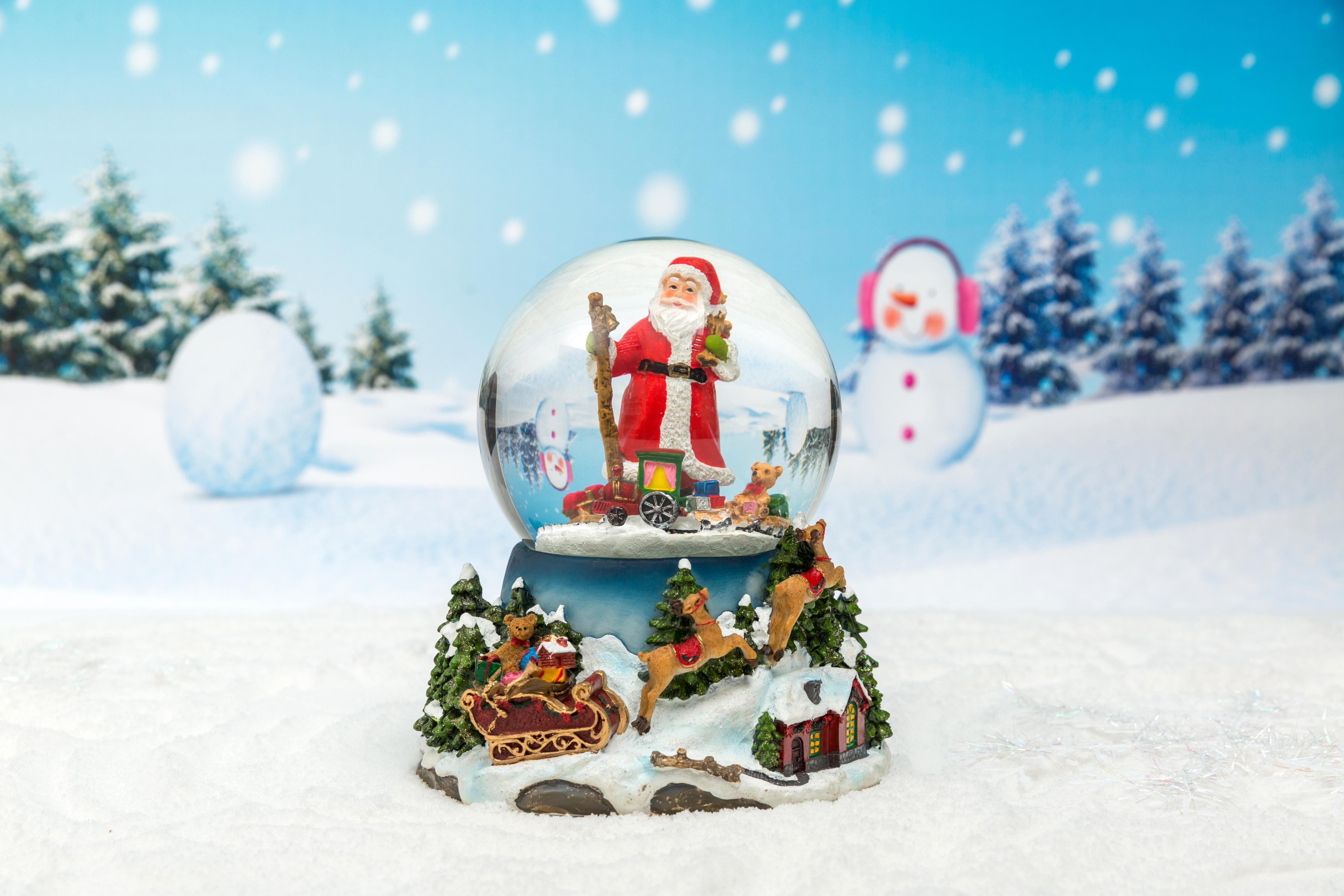 Christmas Snow Globe: 80/100/120/150mm Flying Elks Base Waterball