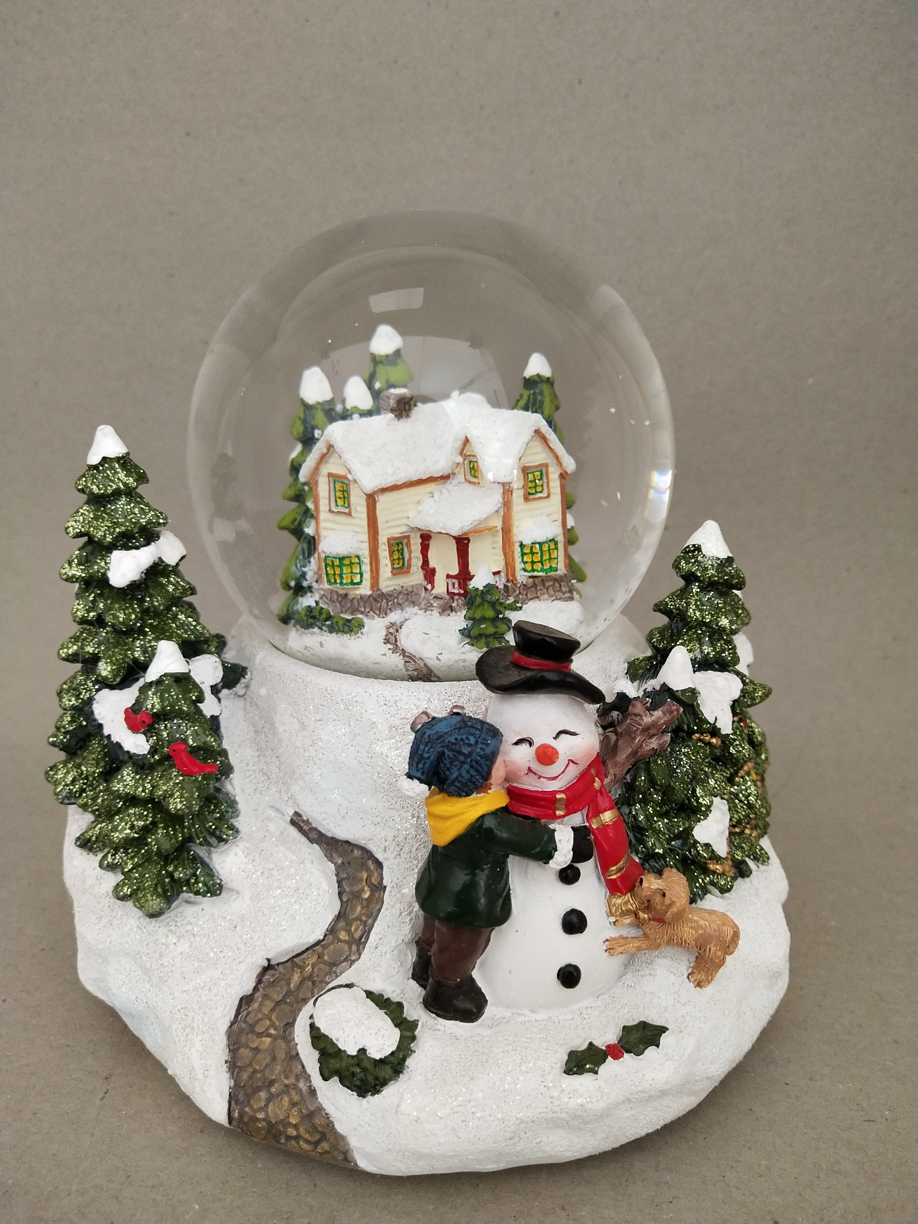Christmas Snow Globe: 85/120mm Snowman&Kids Base Waterball