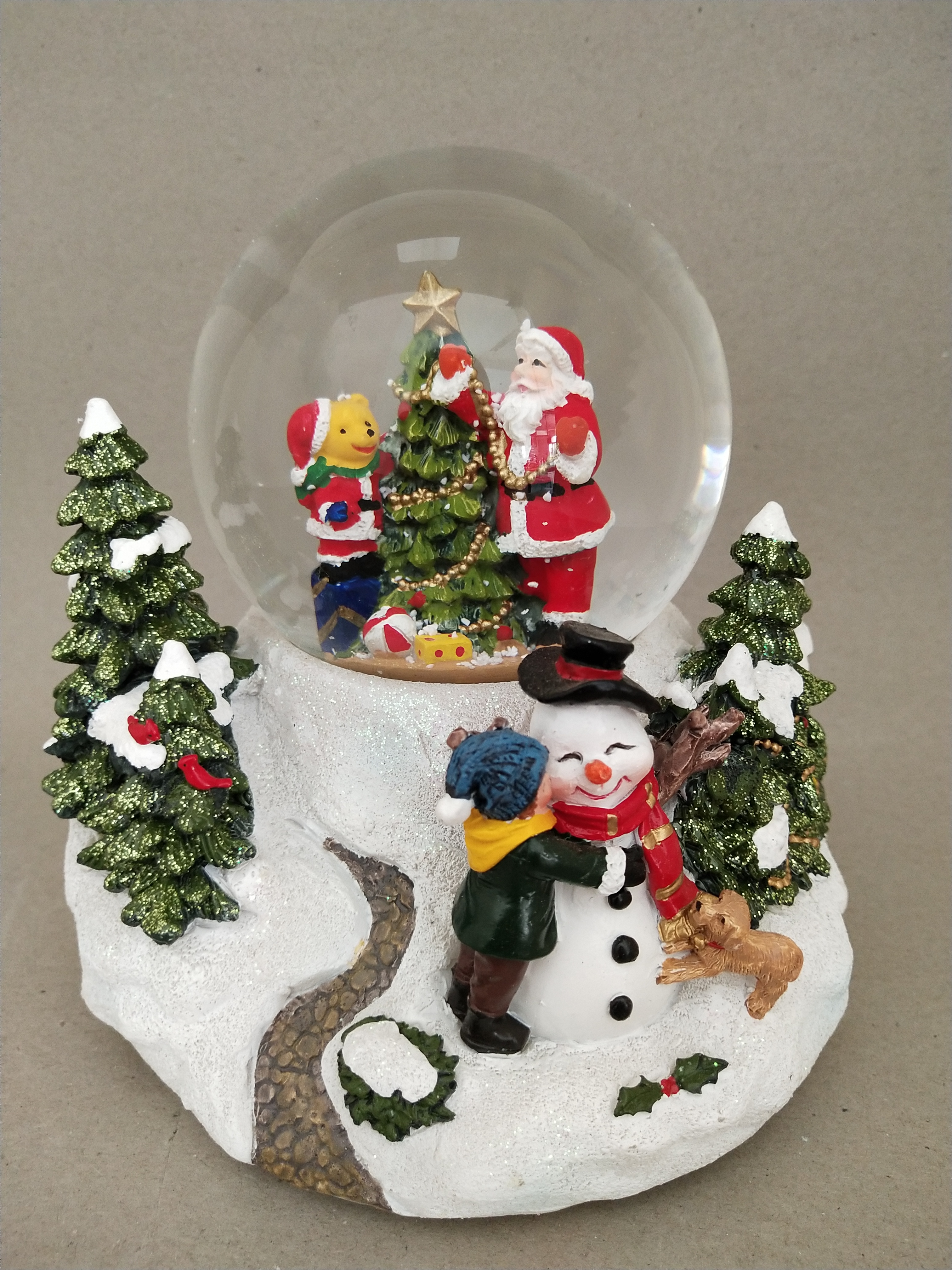 Christmas Snow Globe: 85/120mm Snowman&Kids Base Waterball