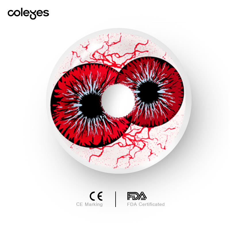 Coleyes Doppelsicht-rote 1-Tages-/1-Jahres-Cosplay-Farbkontaktlinsen - image 11