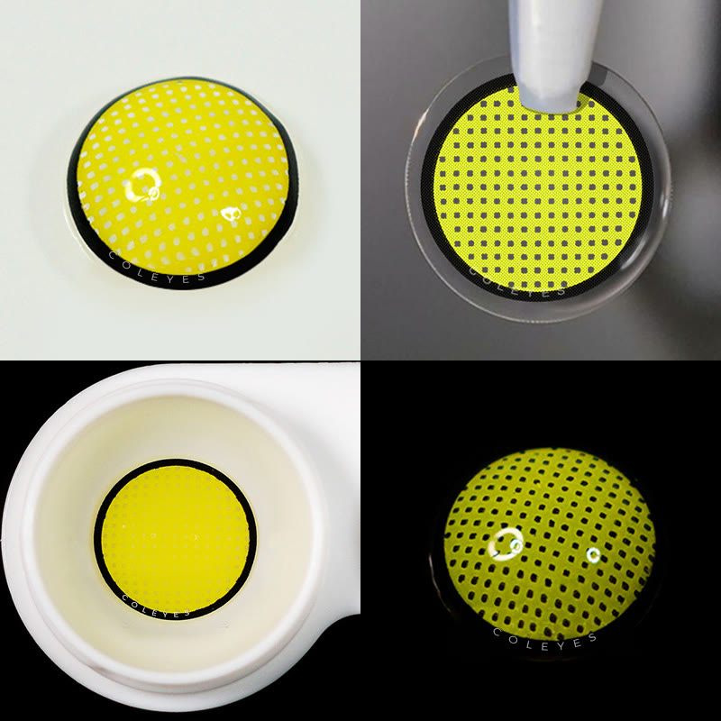 Coleyes Blind Manson Mesh Gelbe jährliche Cosplay-Farbkontaktlinsen - image 4