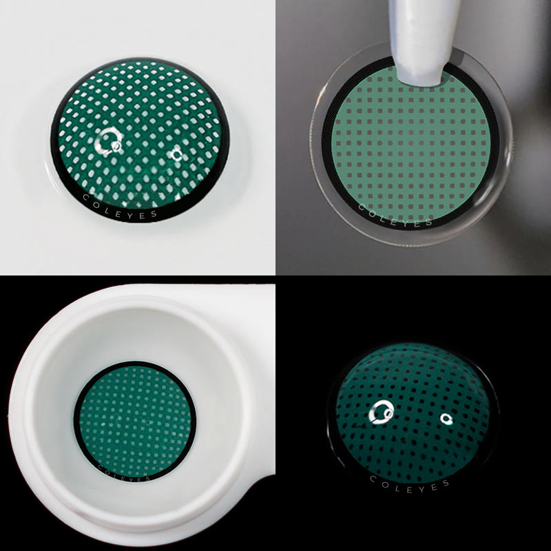 Coleyes Blind Manson Mesh Dunkelgrüne jährliche Cosplay-Farbkontaktlinsen - image 3