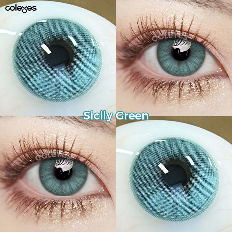 Coleyes Sicily Grüne farbige Jahreskontaktlinsen mit Sehstärke - image 4