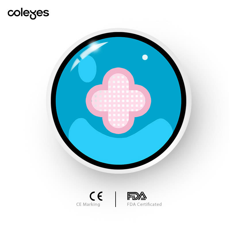 Coleyes Fire Force Hibana Blaue jährliche Cosplay-Farbkontaktlinsen - image 7