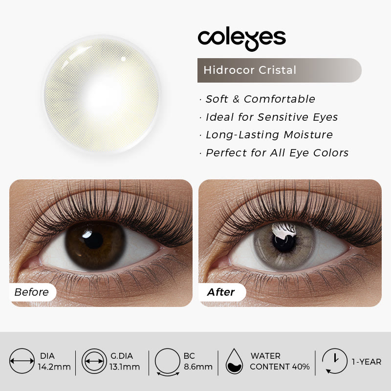 Coleyes Hid Cristal farbige Jahreskontaktlinsen mit Sehstärke - image 5