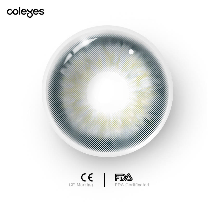 Coleyes Ägäisches Meer Ⅱ Graue farbige Jahreskontaktlinsen mit Sehstärke - image 10