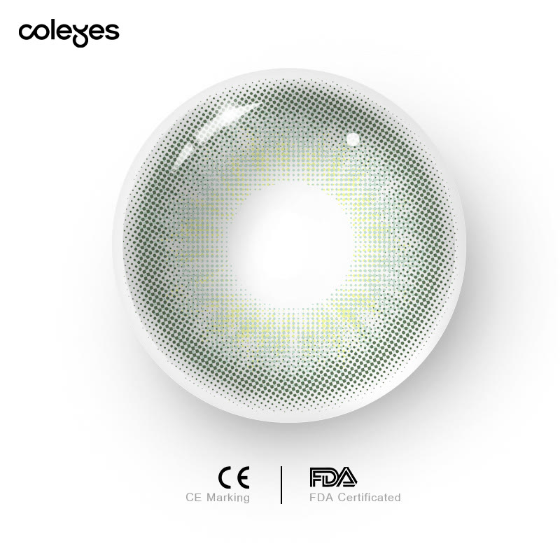 Coleyes DNA Taylor Ⅱ Grüne farbige Jahreskontaktlinsen mit Sehstärke - image 9