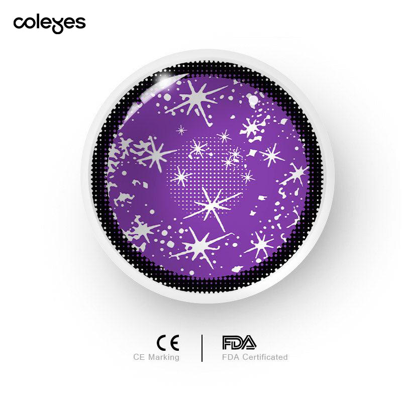Coleyes Blind Starry Purple Jährliche farbige Cosplay-Kontaktlinsen mit Sehstärke - image 6