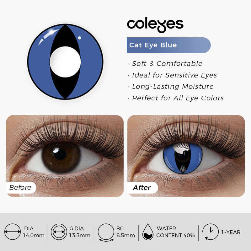 Coleyes – Blaue Katzenaugen-Kontaktlinsen für das jährliche Cosplay - image 5