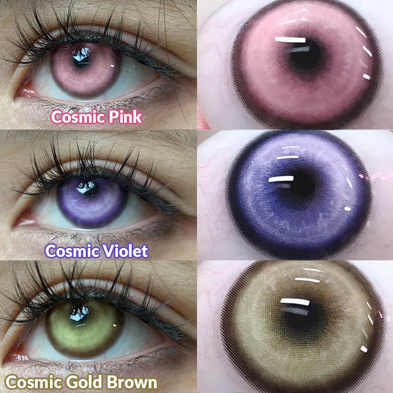 Coleyes Cosmic Goldbraune 1-Tages-/1-Jahres-Cosplay-Kontaktlinsen mit Sehstärke - 3-Farben-Paket (1 Tag) - 0,00 - RC01_BN - image 5
