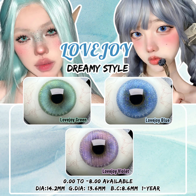Coleyes Lovejoy Grüne farbige Jahreskontaktlinsen mit Sehstärke - image 11