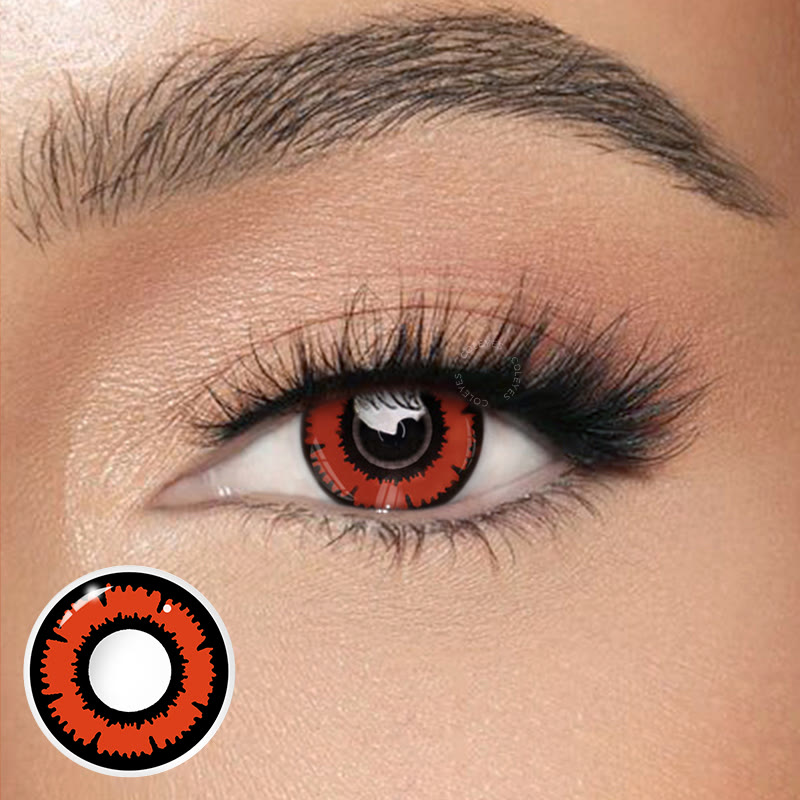 Coleyes Twilight Schwarz-Rot Cosplay Farbige Jahreskontaktlinsen mit Sehstärke - image 1