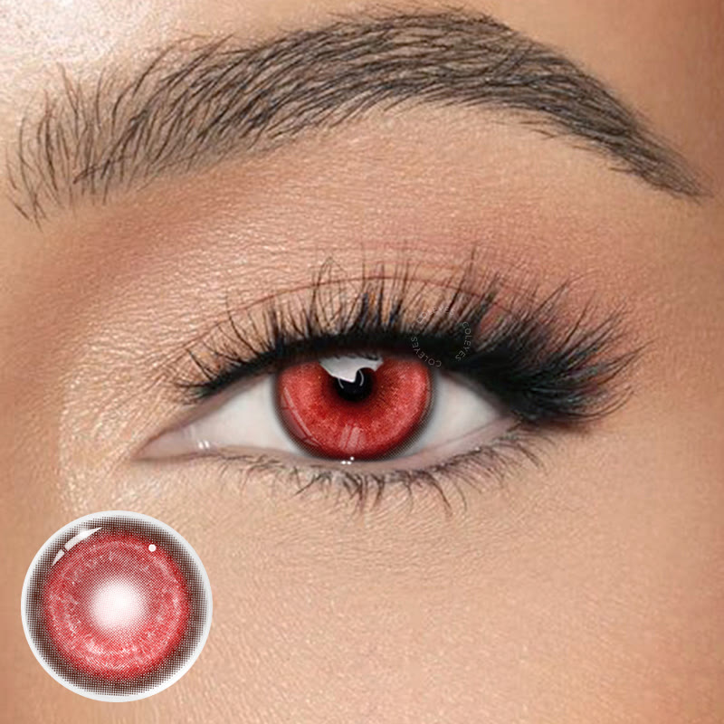 Coleyes Cosmic Red 1-Tages-/1-Jahres-Cosplay-Kontaktlinsen mit Sehstärke - image 1