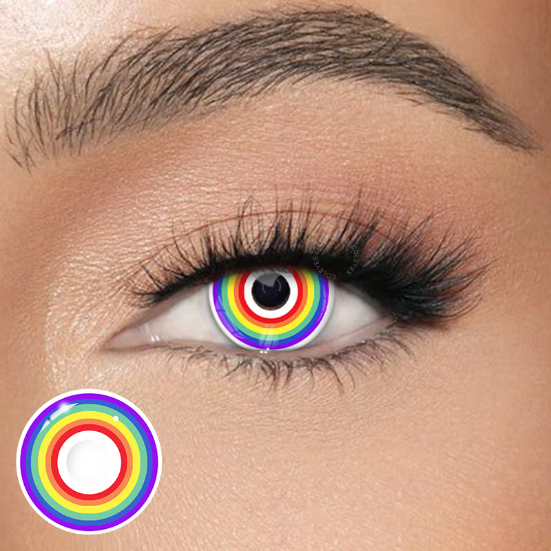 Coleyes Circle Rainbow – Farbige Cosplay-Kontaktlinsen mit Sehstärke fürs Jahr - image 1