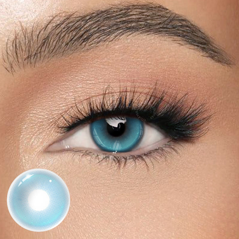 Coleyes Pudding Blue – Farbige Jahreskontaktlinsen mit Sehstärke - Pudding Blau - -8,00 - LM53_BU - image 1