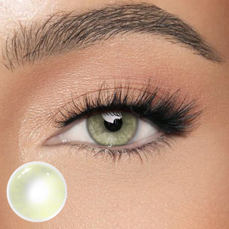 Coleyes Aurora Crystal Green Farbige Jahreskontaktlinsen mit Sehstärke - image 1