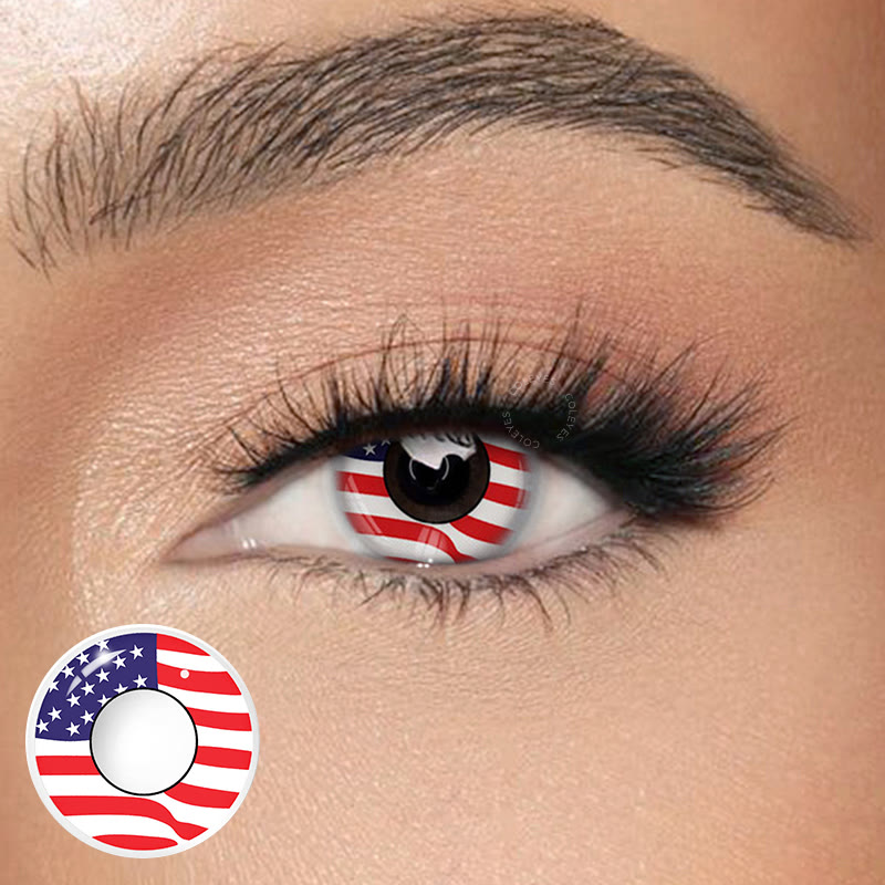 Coleyes USA – Rote, farbige Cosplay-Kontaktlinsen mit Sehstärke für das Jahr - image 1