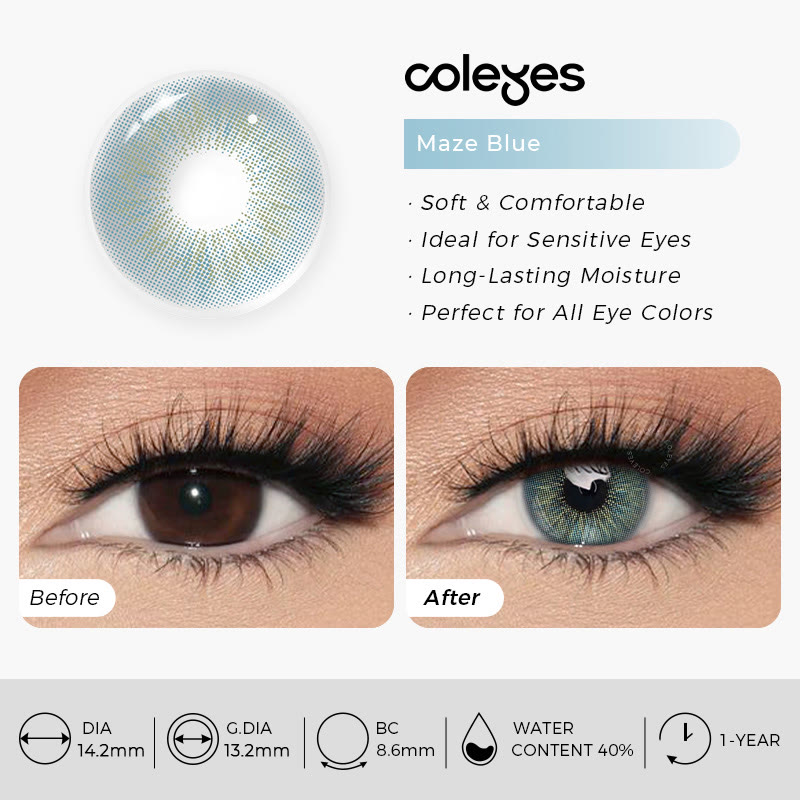 Coleyes Maze Blue Farbige Jahreskontaktlinsen - image 9