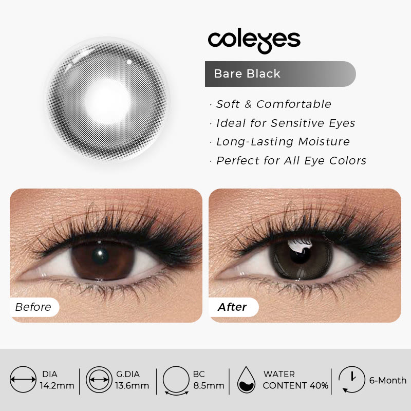 Coleyes Bare Black 6-Monats-Farbkontaktlinsen - image 10