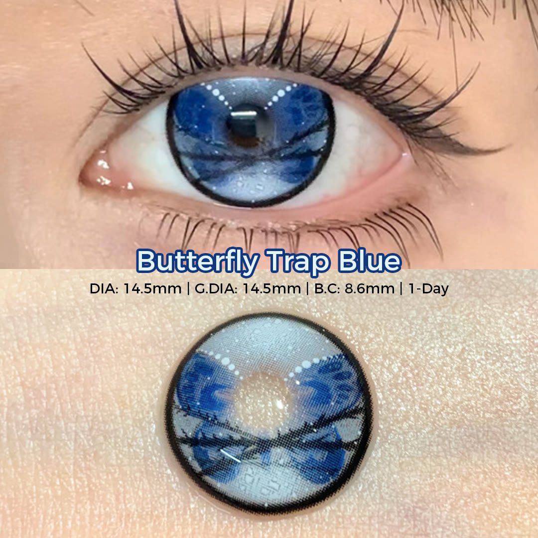 Coleyes Butterfly Trap Blaue 1-Tages-Cosplay-Farbkontaktlinsen - image 3