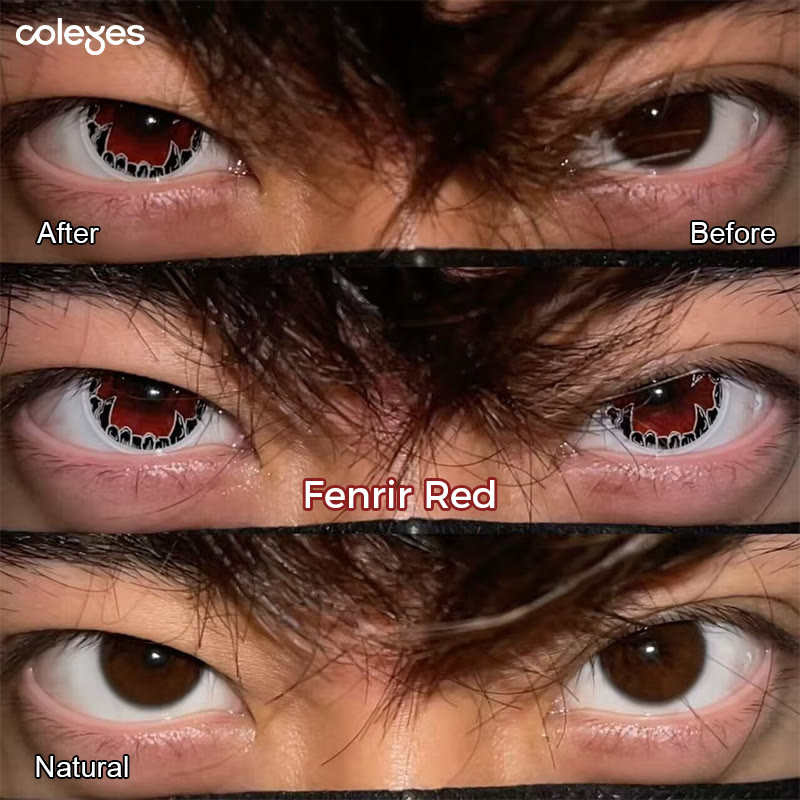 Coleyes Fenrir Rote 1-Tages-Cosplay-Farbkontaktlinsen - image 5