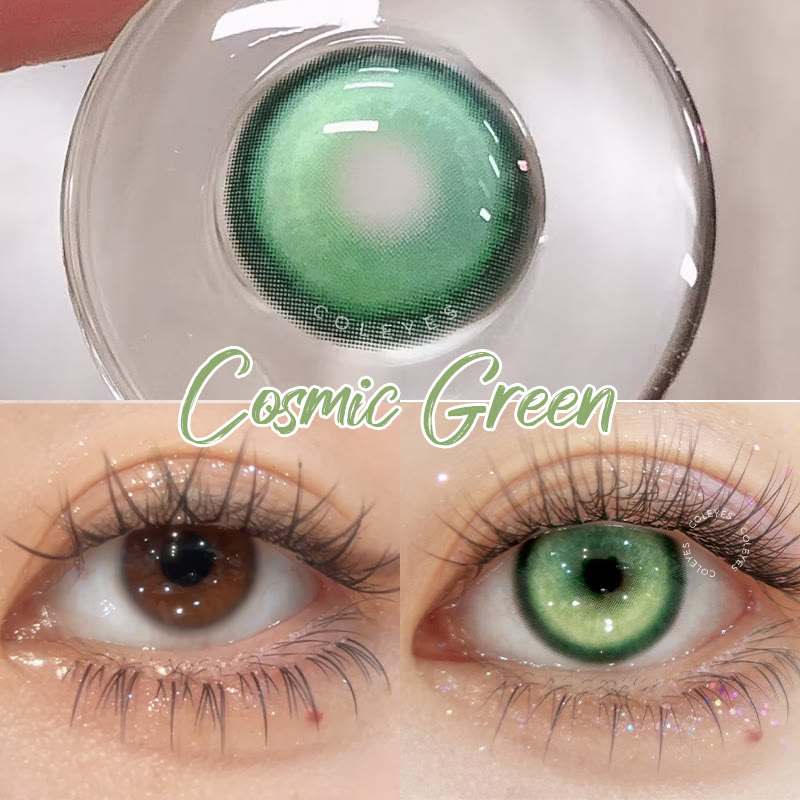 Coleyes Cosmic Green 1-Tages-/1-Jahres-Cosplay-Kontaktlinsen mit Sehstärke - image 5