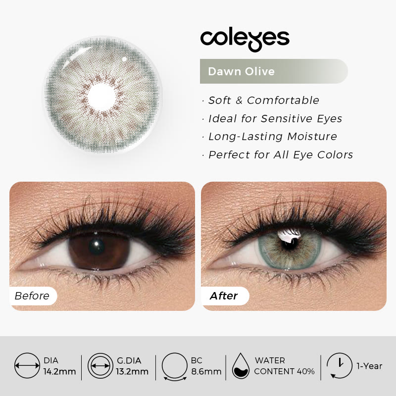 Coleyes Dawn Olive Jahres-Farblinsen - image 6