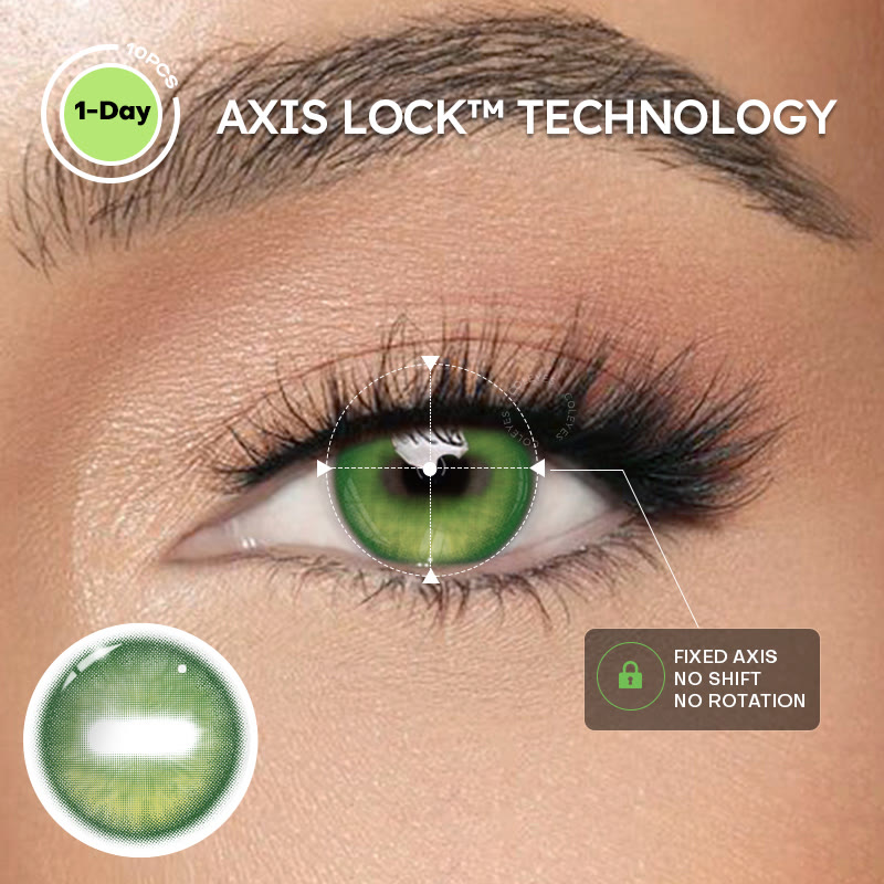 Coleyes Capra Grüne Cosplay-Kontaktlinsen | 1 Tag - 4 Stück - Capra Green (1 Tag) - 0,00 - OD_DY16_GN_2Pair - image 1