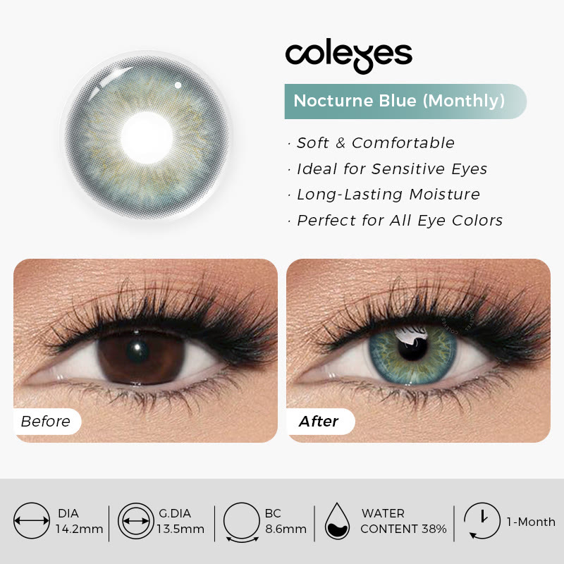Coleyes Nocturne Blaue Monats-Kontaktlinsen - image 10