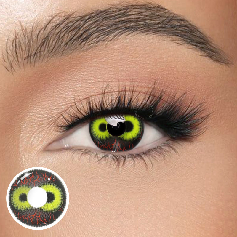 Coleyes Doppelsicht Gelbe Jahres-Cosplay-Kontaktlinsen - Doppeltsehen Gelb - 0,00 - RY6163_YE - image 1