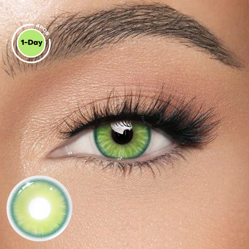 Coleyes Vita Grüne Cosplay-Kontaktlinsen | 2er-Pack (1-Tages-Kontaktlinse) - Vita Green · 2er-Packung (1 Tag) - 0,00 - OD_DY15_GN - image 1