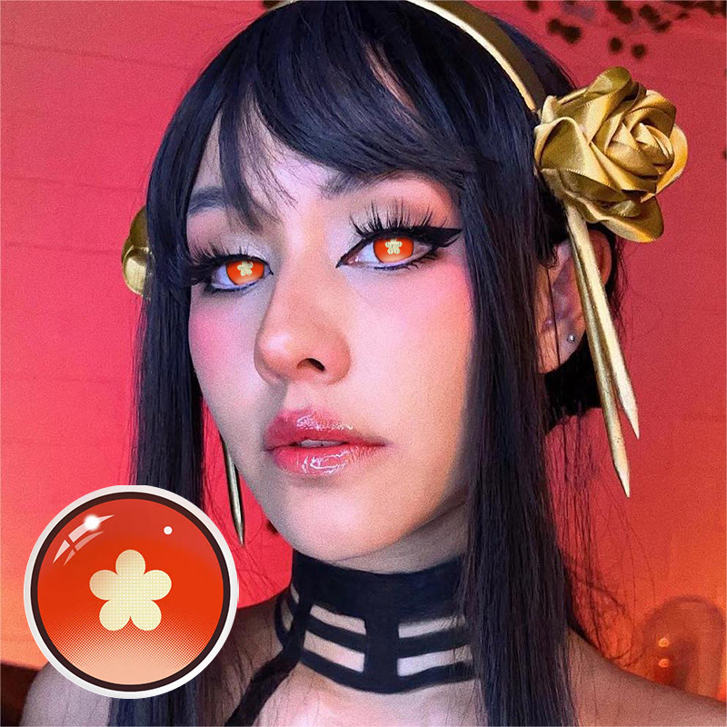 Coleyes Hutao Rote, farbige Jahreskontaktlinsen für Cosplay - image 3