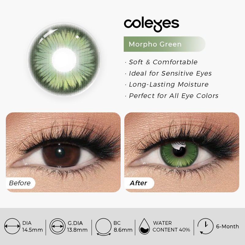 Coleyes Morpho Green Farbige Kontaktlinsen mit Sehstärke (6 Monate) - image 4
