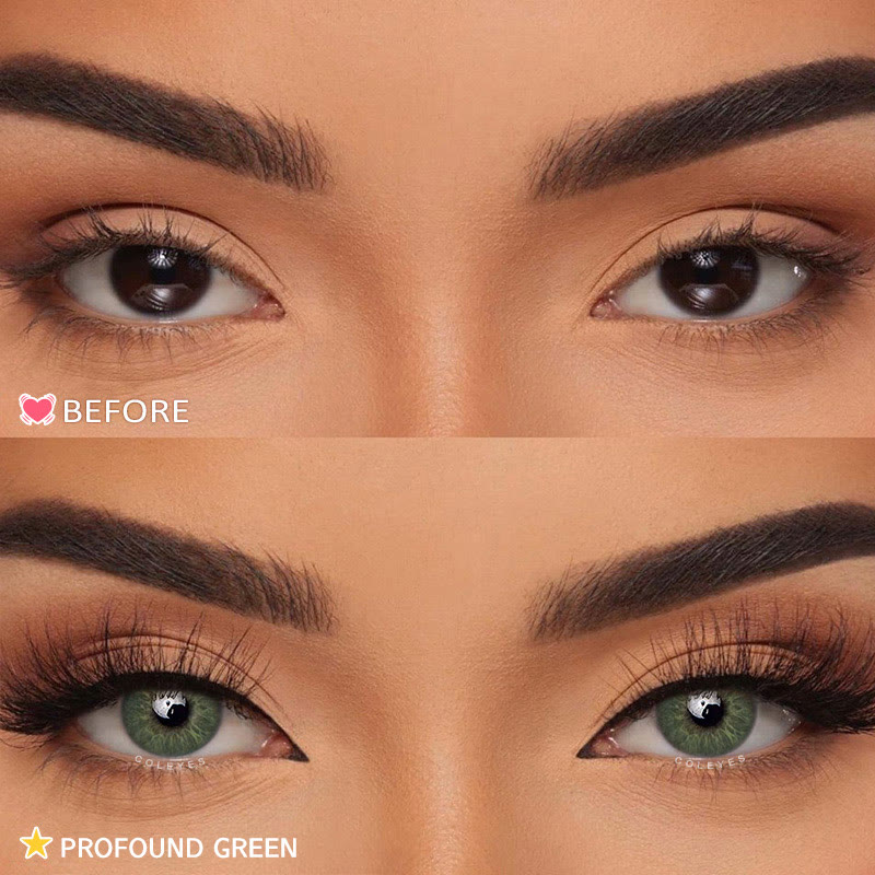 Coleyes Profound Green Farbige Jahreskontaktlinsen mit Sehstärke - image 4