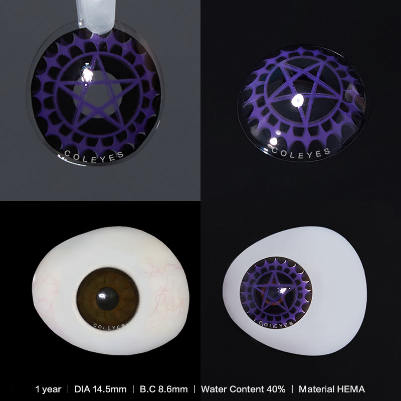 Coleyes – Ciel's Eye – Lilafarbene Jahreskontaktlinsen mit Sehstärke für Cosplay - image 4