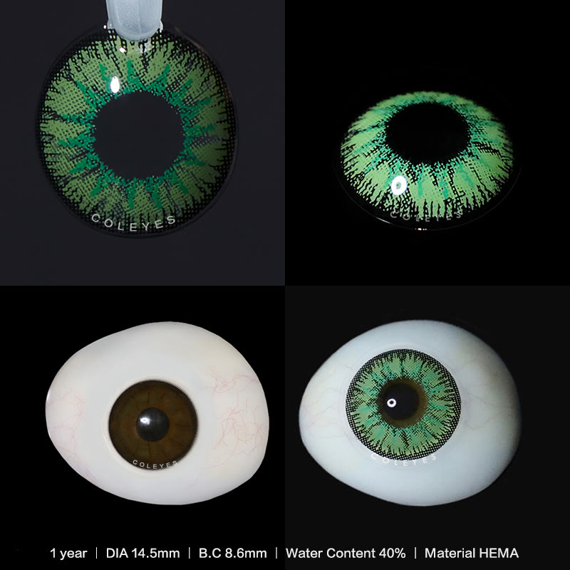 Coleyes Nonno Grüne, farbige Cosplay-Kontaktlinsen mit Sehstärke für das Jahr - image 4