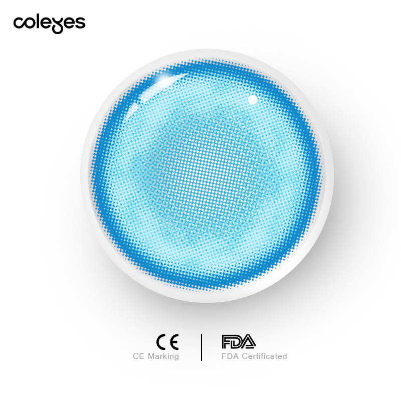 Coleyes Hatsune Miku Blaue jährliche Cosplay-Farbkontaktlinsen - image 6