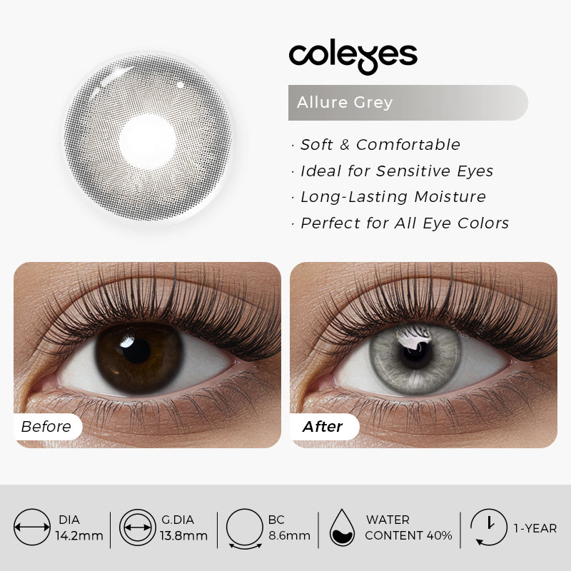 Coleyes Allure Graue Jahreskontaktlinsen - image 7