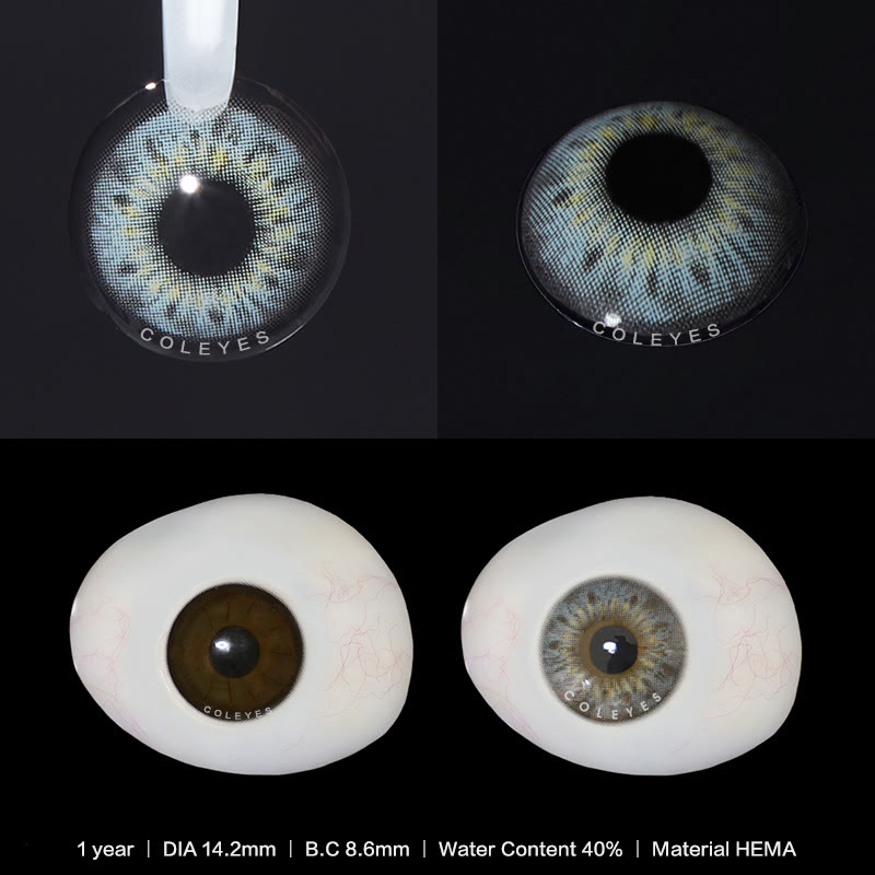 Coleyes DNA Taylor Ⅱ Grüne farbige Jahreskontaktlinsen mit Sehstärke - image 7