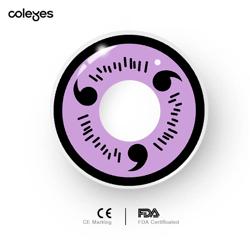 Coleyes 3 Tomoe Sharingan Violet Jährliche Cosplay Farbige Kontaktlinsen - image 3