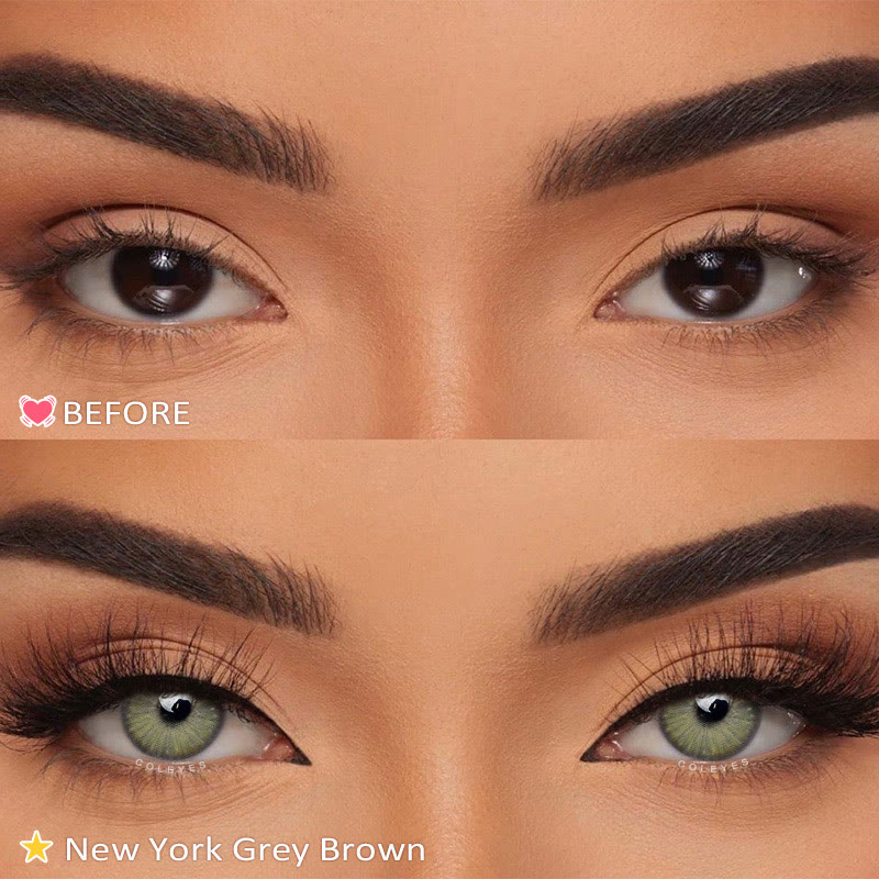 Coleyes New York Graubraune farbige Kontaktlinsen mit Sehstärke für das Jahr - image 5