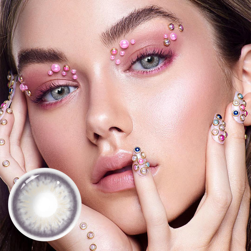 Coleyes Mokkagraue farbige Jahreskontaktlinsen mit Sehstärke - image 5