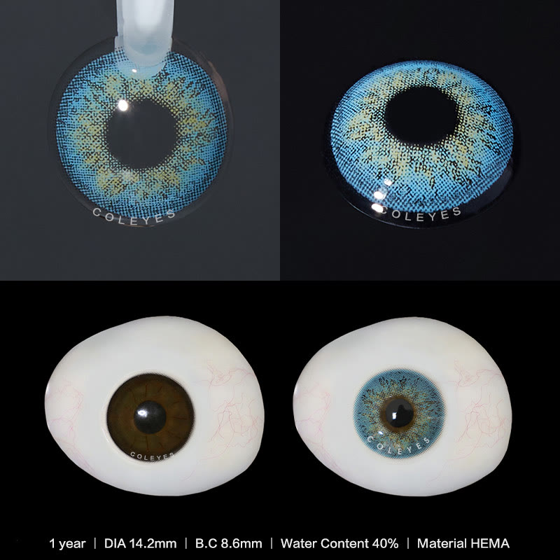 Coleyes Russisch Blaue farbige Jahreskontaktlinsen mit Sehstärke - image 4