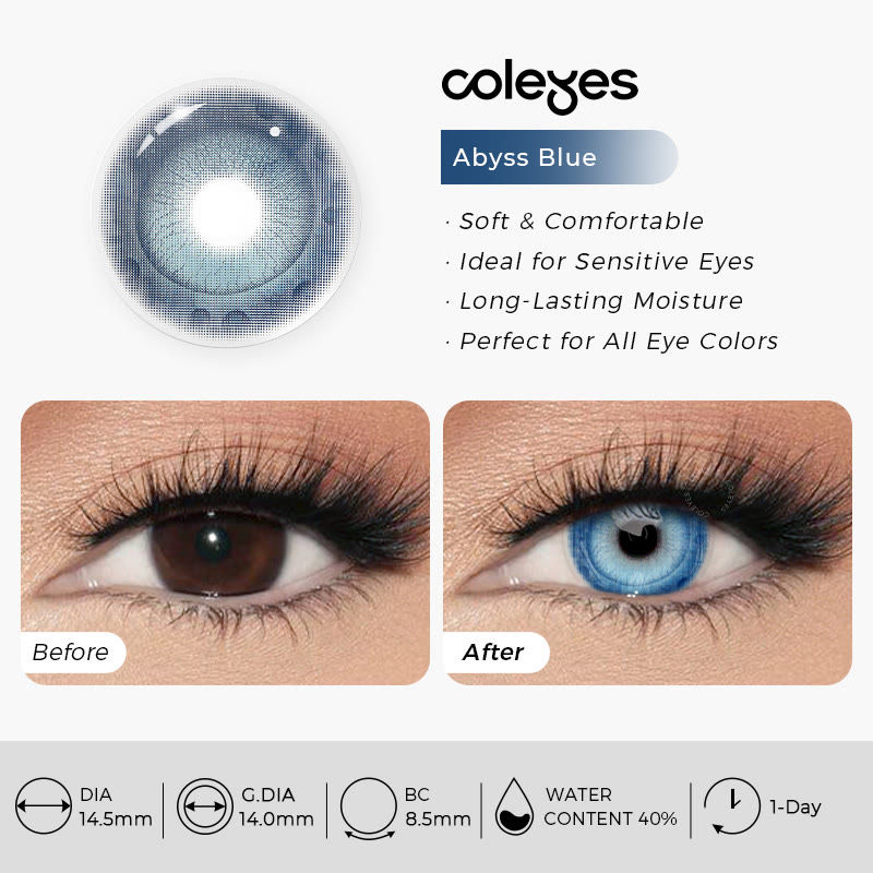 Coleyes Abyss Blue 1-Tages-Cosplay-Farbkontaktlinsen - image 3