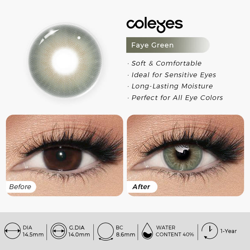Coleyes Faye Green Jahres-Farbkontaktlinsen - image 8