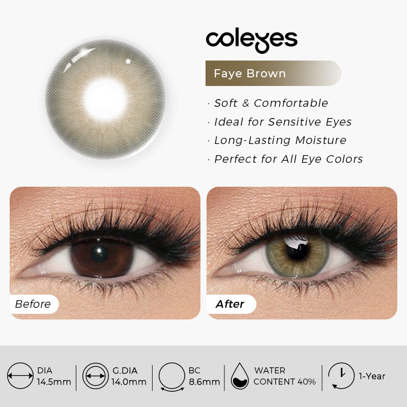 Coleyes Faye Brown Jahres-Farbkontaktlinsen - image 9