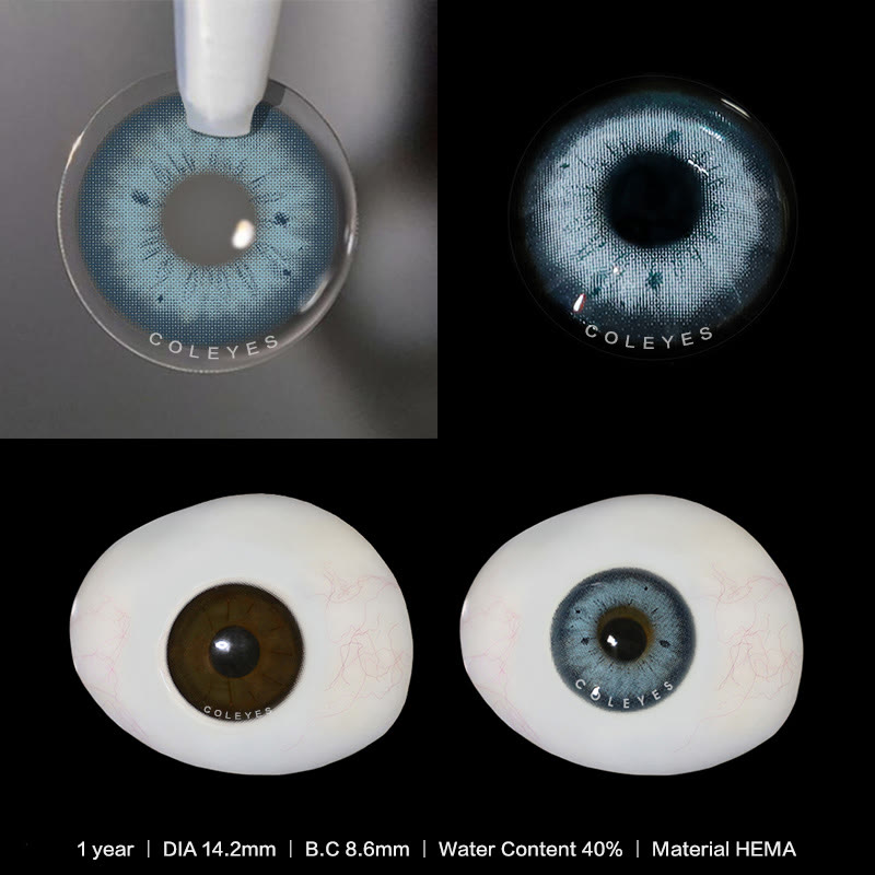 Coleyes Stunna Blaue farbige Jahreskontaktlinsen mit Sehstärke - image 4