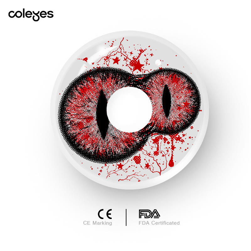 Coleyes Twin Serpent Rote 1-Tages-Cosplay-Farbkontaktlinsen - image 4