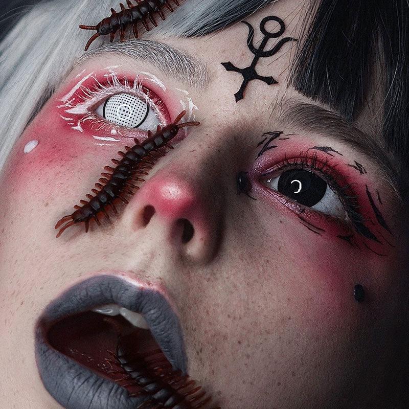 Coleyes Blind Manson Mesh Weiße Jahreslinsen mit Sehstärke für Cosplay - image 6