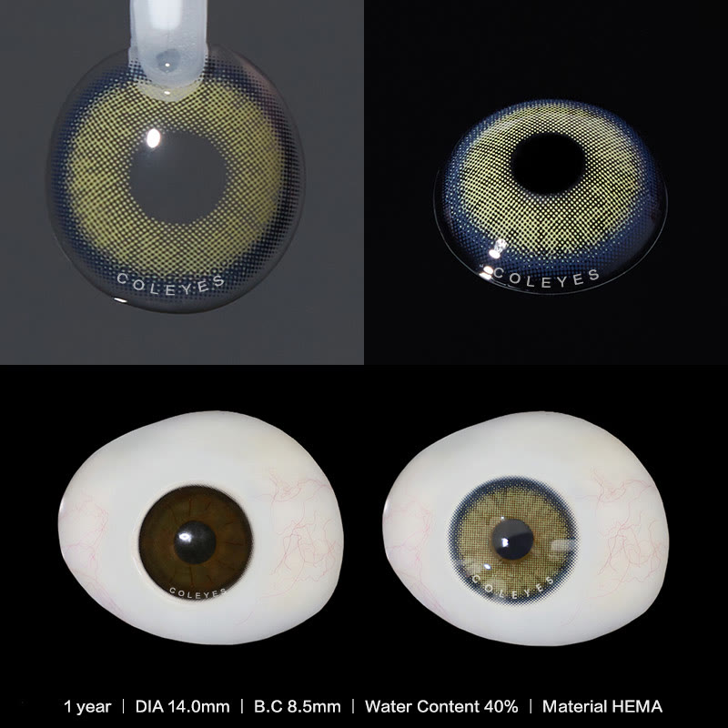 Coleyes Neala Gelbbraune farbige Jahreskontaktlinsen mit Sehstärke - image 8